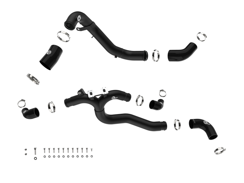 Genesis G70 Performance Air Intake - aFe - BladeRunner Aluminum Hot/Cold Charge Pipe Kit - Red - `19-`26