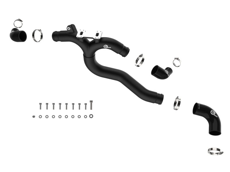 Genesis G70 Performance Air Intake - aFe - BladeRunner Aluminum Hot Charge Pipe - Black - `19-`26