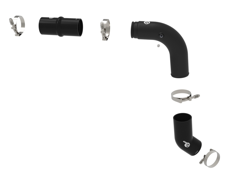 RAM Diesel Trucks Intercooler Pipes - aFe - BladeRunner 3in Aluminum Hot Charge Pipe - Black - `25-`26