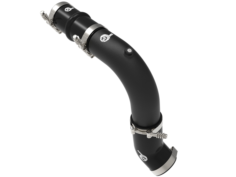 RAM Diesel Trucks Intercooler Pipes - aFe - BladeRunner 3in Aluminum Hot Charge Pipe - Black - `25-`26