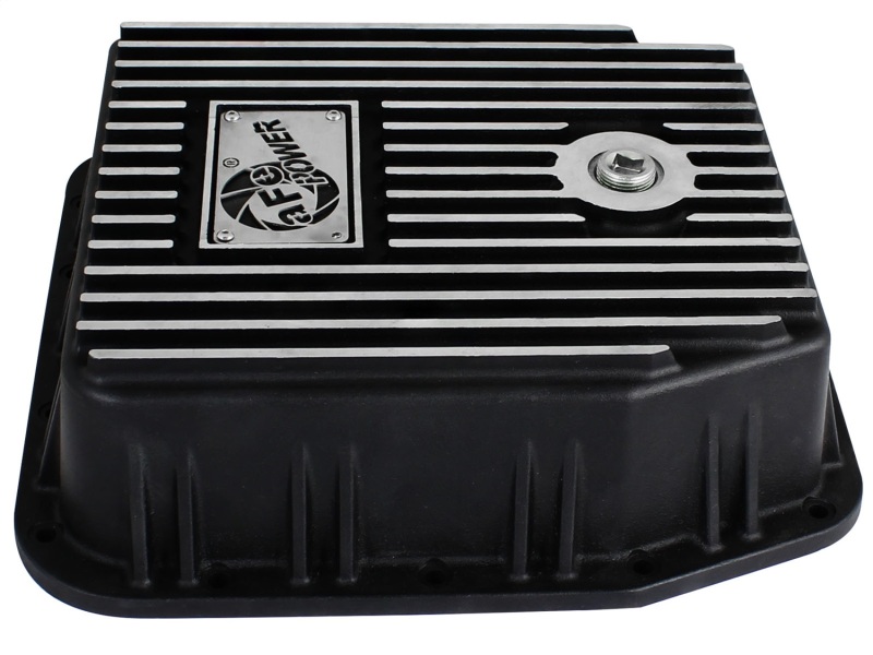Ford Trucks Transmission Pan - aFe - Pro Series w/ Machined Fins - Black - `94-`08
