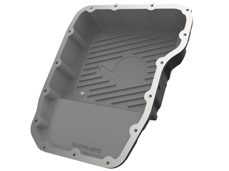 Dodge Trucks Transmission Pan - aFe - Pro Series - Black with Machined Fins - `13-`19
