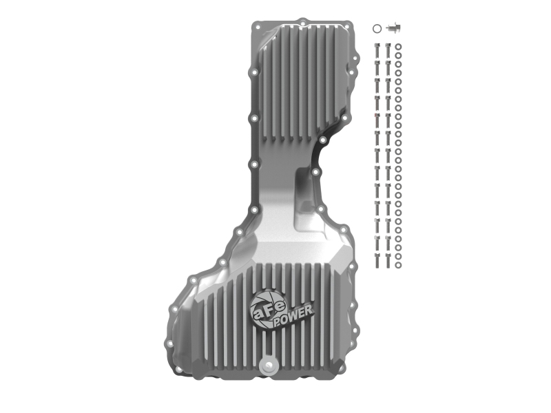 Chevrolet Silverado Engine Oil Pan - aFe - Street Series w/ Machined Fins - Raw - `20-`25