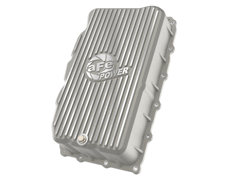 GMC Trucks Transmission Pan - aFe - Street Series - Raw / Machined Fins - `20-`26