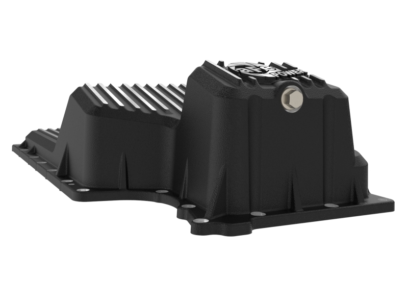 GMC Trucks Engine Oil Pan - aFe - Pro Series Black w/ Machined Fins - Black - `20-`25