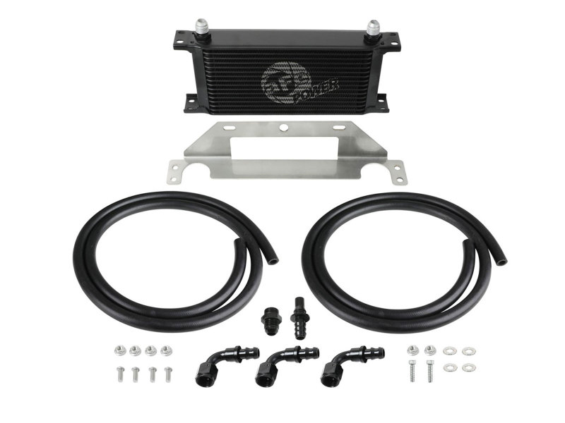 Ram Diesel Trucks Transmission Oil Cooler Kit - aFe - BladeRunner - Black - `10-`12