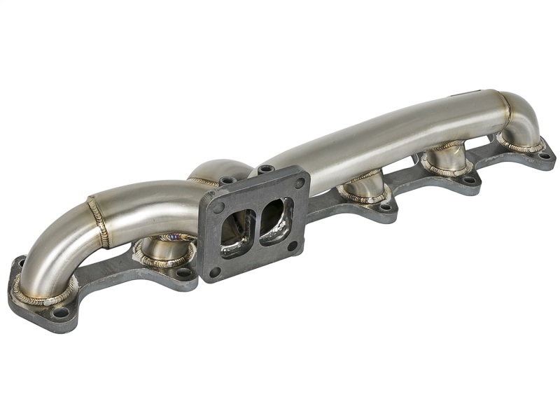 Dodge Diesel Trucks Performance Exhaust - aFe - Twisted Steel 304 Stainless Steel Header w/ T4 Turbo Manifold - `03-`07