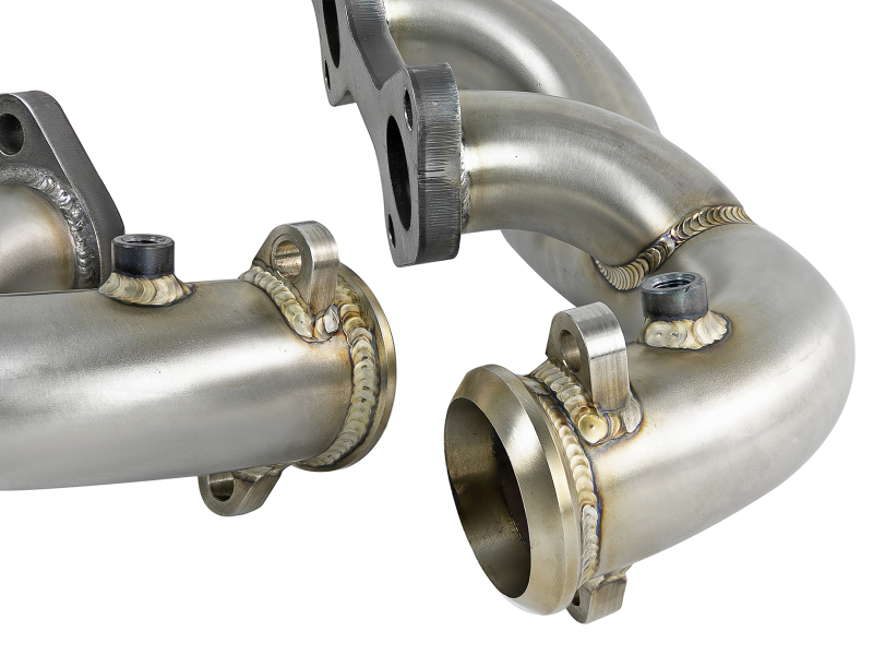 Ford Diesel Trucks Performance Exhaust - aFe - Twisted Steel Shorty Headers - Brushed Finish - `03-`07