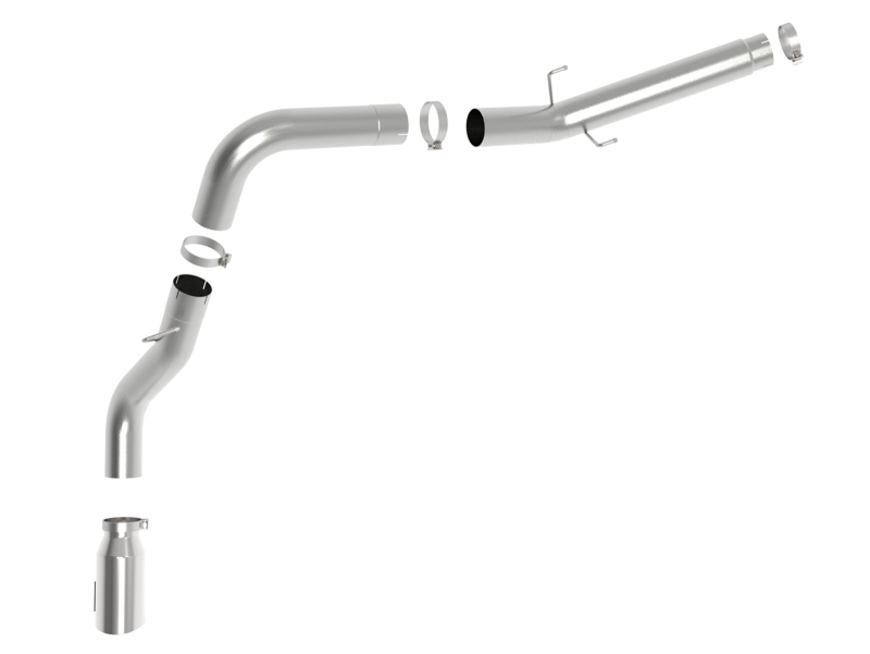 Ram Diesel Trucks Performance Exhaust - aFe - DPF Back, ATLAS 5in Alum Steel - Polished - `19-`20