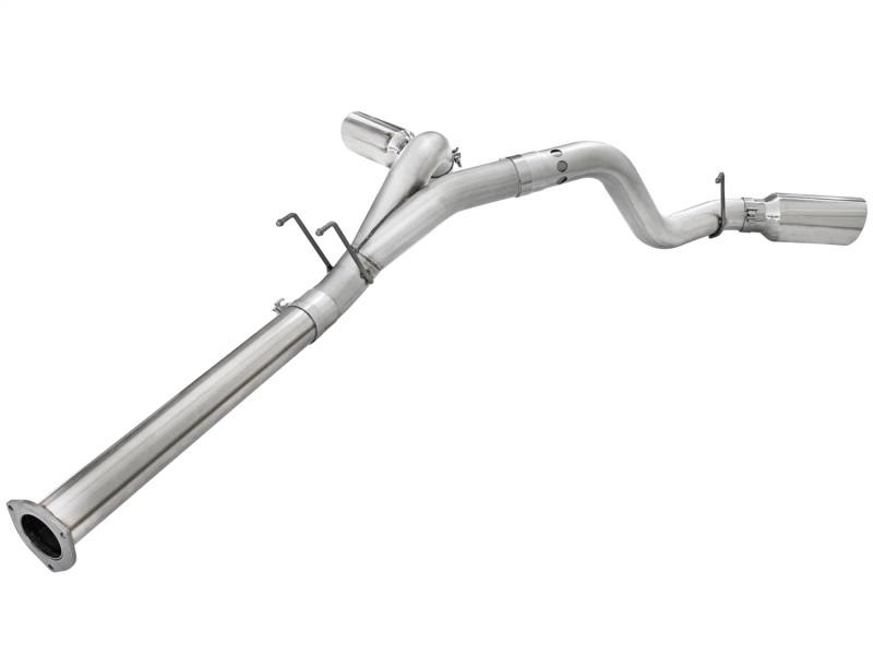 Ford Diesel Truck Performance Exhaust - Rear - aFe - ATLAS DPF-Back, Aluminized Steel - Polished - `11-`14