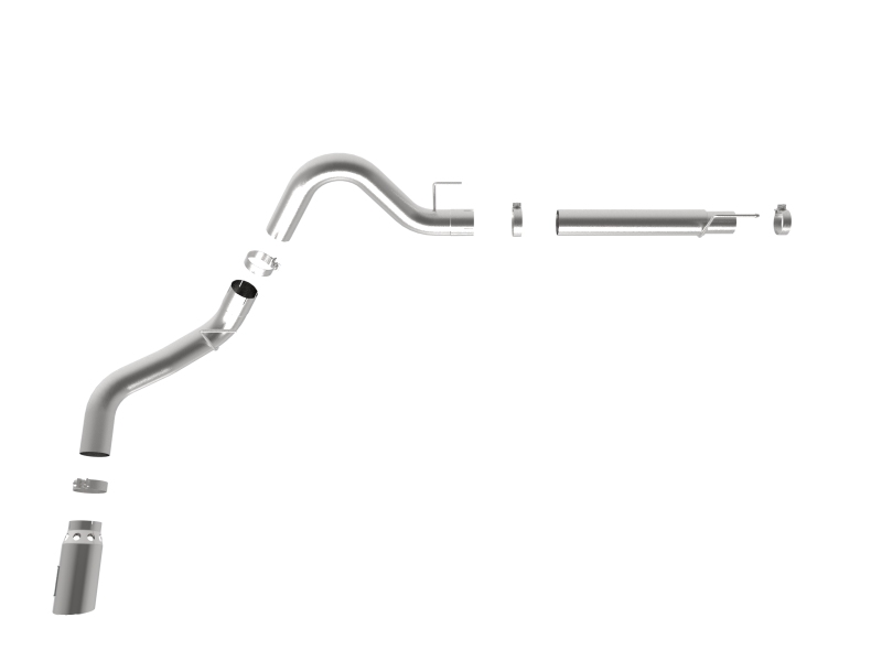 Ford F-150 Performance Exhaust - aFe - DPF Back, Atlas 4in Aluminized Steel - Polished - `18-`20
