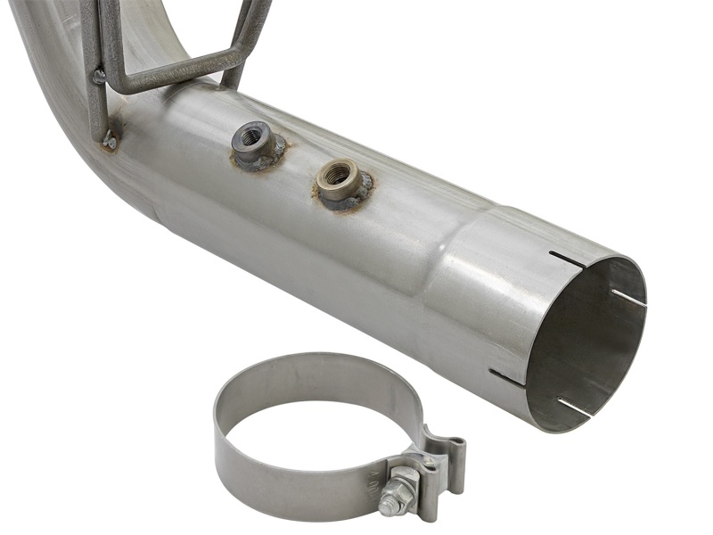 GMC Duramax Performance Exhaust - Rear - aFe - DPF Back, ATLAS, Dual Rear Side Exit - Polished - `17-`19