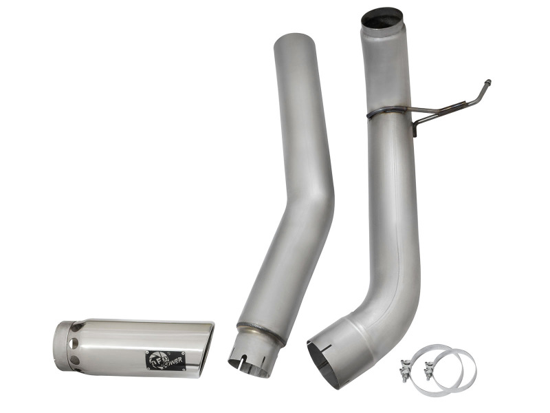 Nissan Titan XD Performance Exhaust - aFe - DPF Back, ATLAS, 5 IN Aluminized Steel - Polished - `16-`19