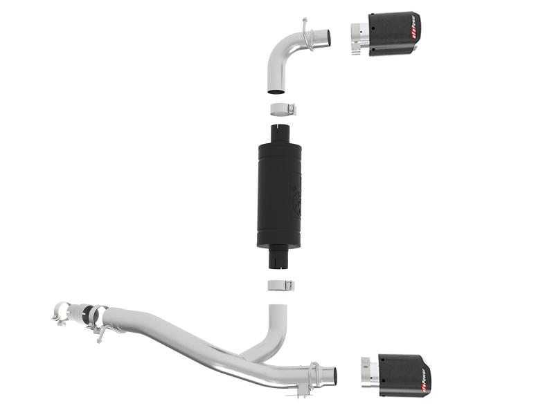 Ford Focus Performance Exhaust - Rear - aFe - Takeda 3