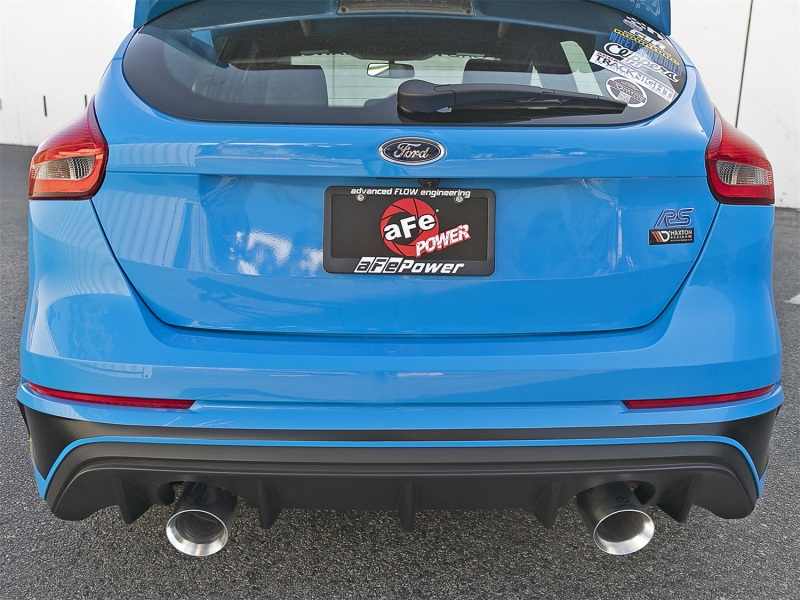 Ford Focus RS Performance Exhaust - aFe - Axle Back, 3in 304 Stainless Steel, Polished Tip - Metallic Black - `16-`18