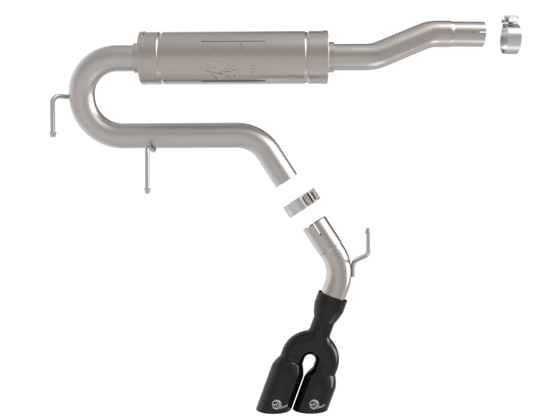Ford Maverick Performance Exhaust - aFe - Rebel Series 2-1/2 IN 304 Stainless Steel Cat-Back - Black - `22-`26