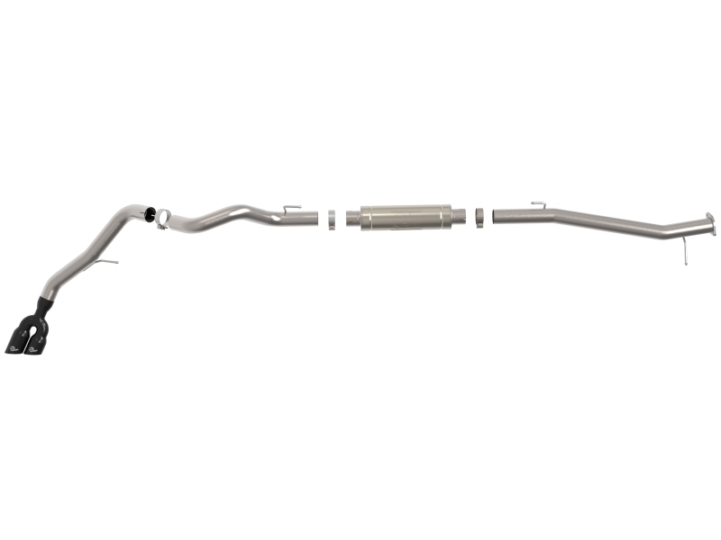 Ford Ranger Performance Exhaust - Rear-Side - aFe - Vulcan Series 3in Stainless Rear Exit w/ Black Tip - Black - `22-`26