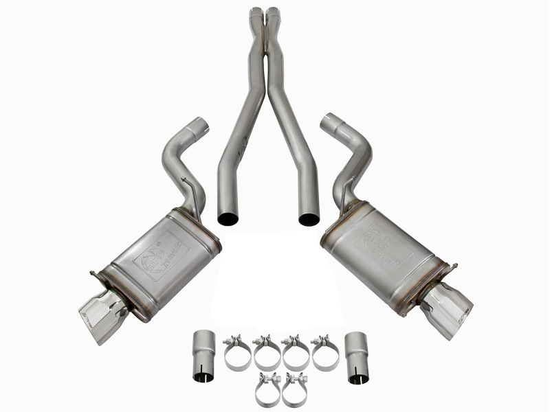 Cadillac CTS-V Performance Exhaust - Dual - aFe - Mach Force-Xp Cat Back - Polished - `09-`15