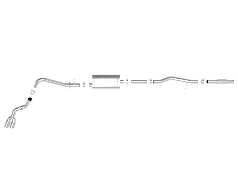 GMC Sierra 1500 Performance Exhaust - aFe - Vulcan Series 3in 304SS Cat-Back w/ Polished Tip - `19-`25