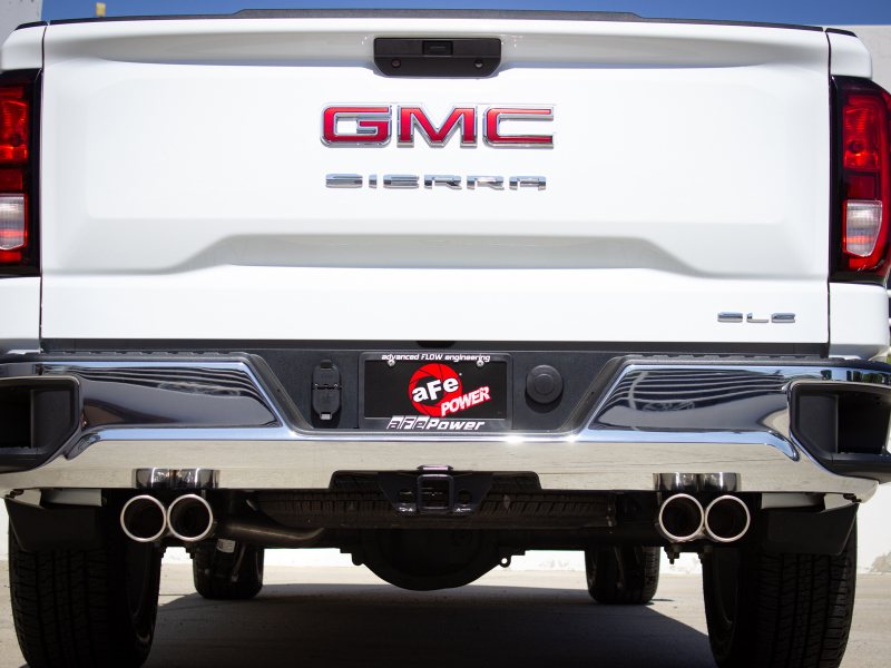 Chevrolet Silverado 1500 Performance Exhaust - Rear - aFe - Vulcan Series 304 Stainless Steel Cat-Back w/ Polished Tips - `19-`25