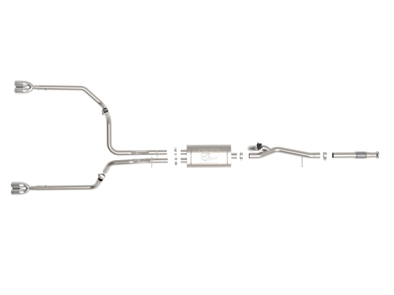 Chevrolet Silverado 1500 Performance Exhaust - aFe - Cat Back, Gemini XV, 304 SS, Electronically Controlled Valve - Black - `19-`21