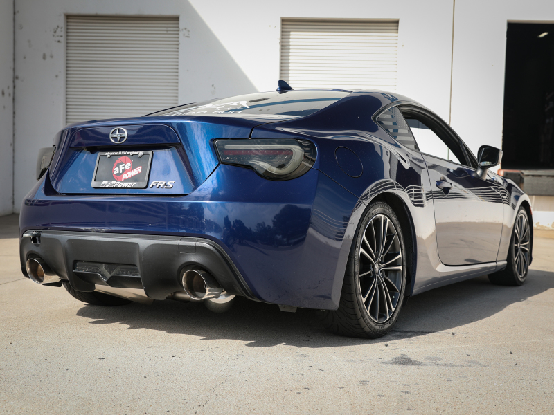 Scion FR-S Performance Exhaust - aFe - Cat Back, 2.5in 304 Stainless Steel, Dual 4-1/2in Polished Tips - `13-`16