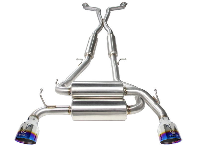Infiniti Q60 Performance Exhaust - aFe - Takeda 2-1/2in 304SS Cat-Back with Blue Flame Tips - Blue - `14-`15