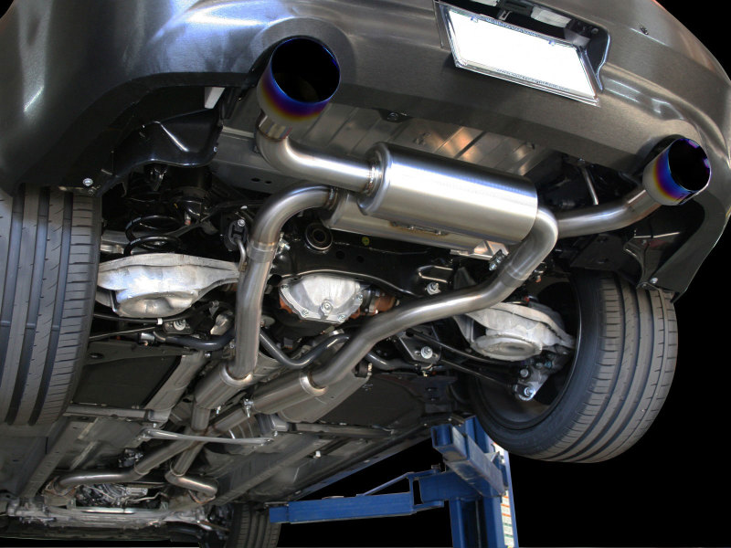 Infiniti Q60 Performance Exhaust - aFe - Takeda 2-1/2in 304SS Cat-Back with Blue Flame Tips - Blue - `14-`15