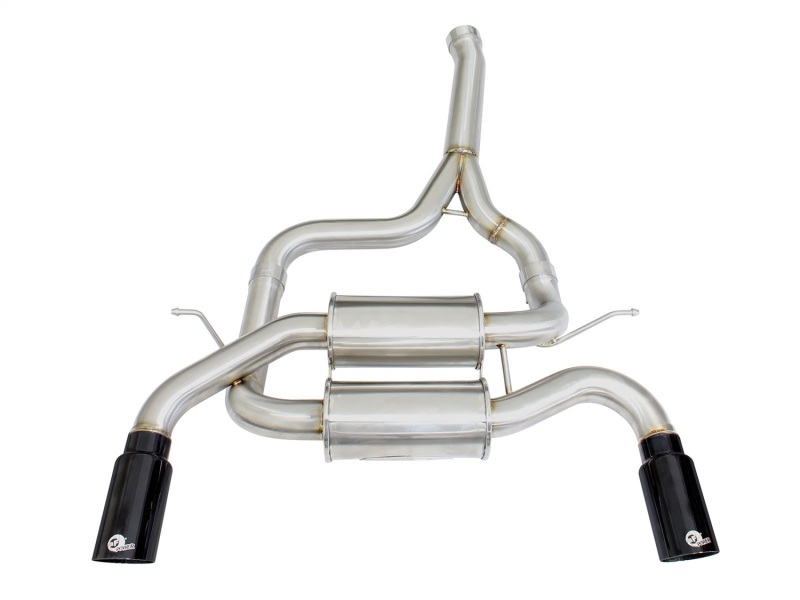 BMW 335i Performance Exhaust - Rear - aFe - Axle-Back, MACH Force-Xp, Black Tip, 2.5 IN 304 Stainless Steel - Black - `12-`15