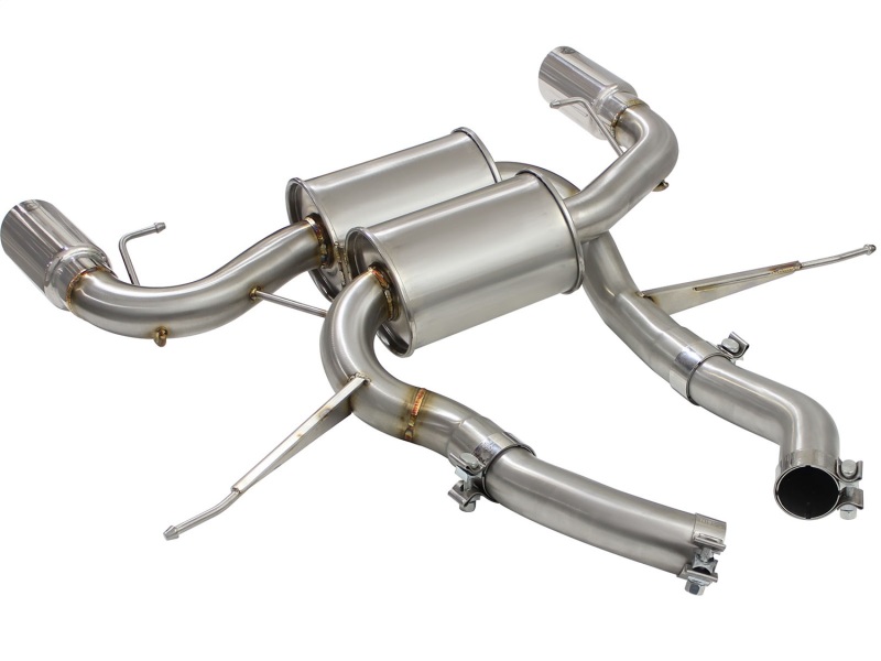 Ford Mustang Performance Exhaust - Rear - aFe - MACHForce XP 2.5in Axle Back - Polished - `11-`14