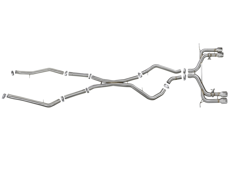 BMW X5M Performance Exhaust - aFe - MACH Force-Xp Cat Back - Polished - `15-`18