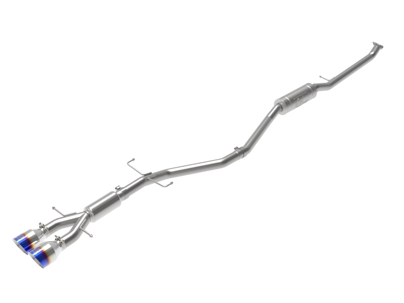 Honda Civic Si Performance Exhaust - aFe - Takeda 2.5in 304 SS Cat-Back with Blue Tips - Blue - `17-`20