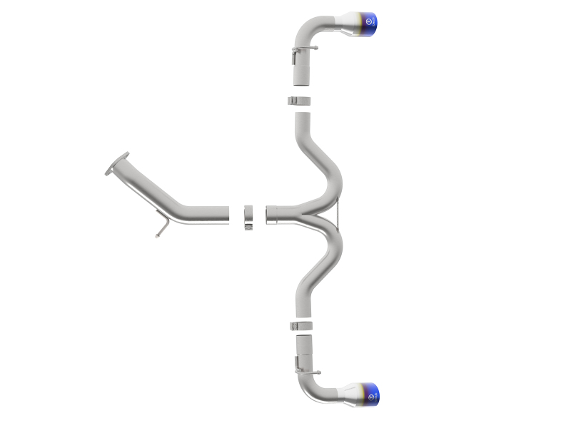 Hyundai Elantra GT Performance Exhaust - aFe - Takeda 3-2.5in 304SS Axle-Back - Blue - `18-`20