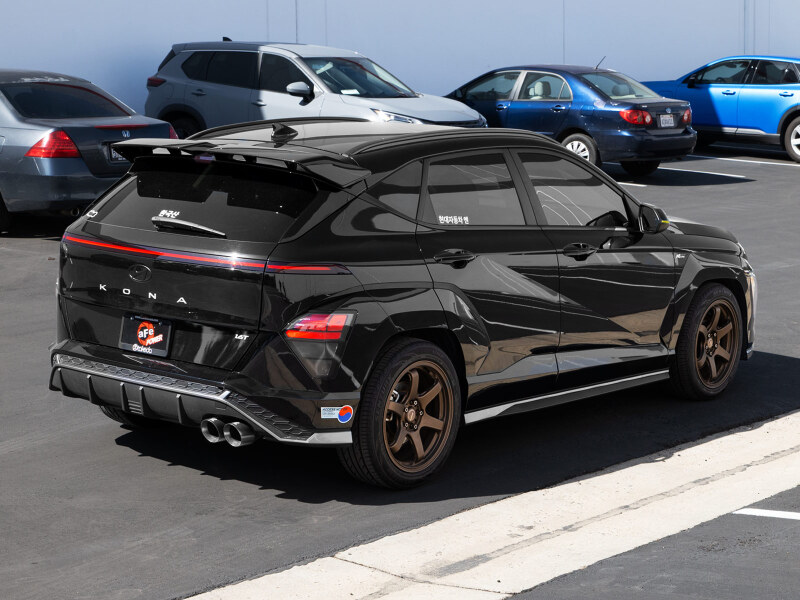 Hyundai Kona Performance Exhaust - aFe - Takeda Axle-Back, 2-1/2in 304 Stainless Steel - Black - `24-`26