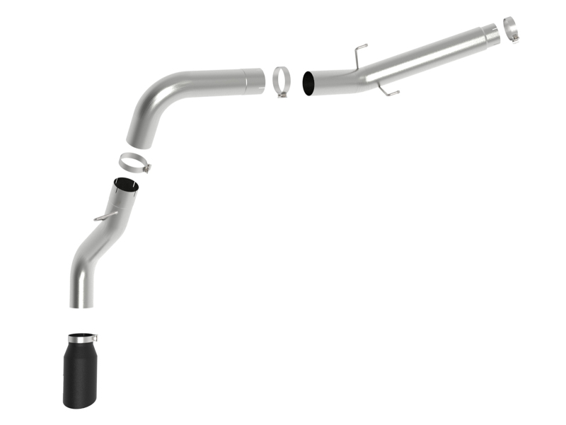 Ram Diesel Trucks Performance Exhaust - aFe - DPF-Back, Large Bore-HD, 5in 409SS - Black - `19-`25