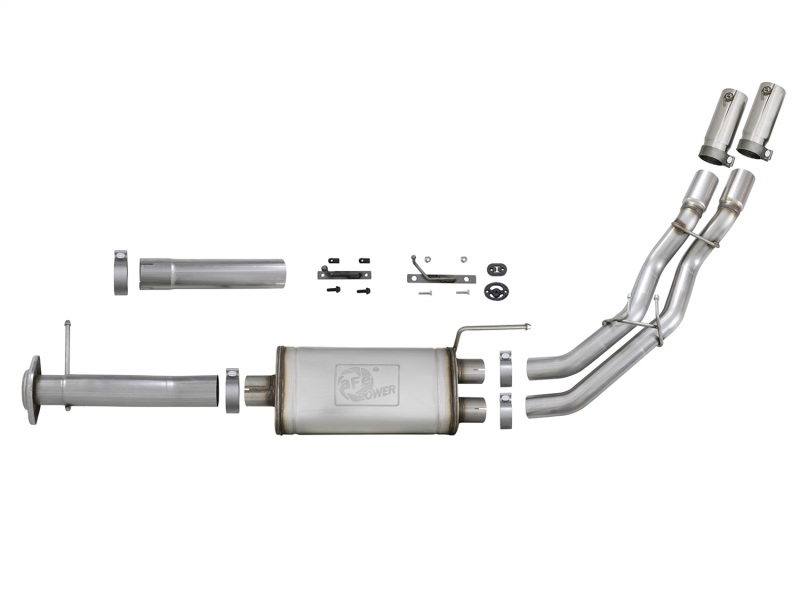 Ford F-150 Performance Exhaust - aFe - Rebel Series Cat Back - Polished - `11-`14