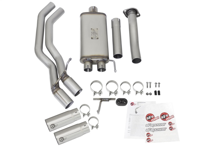 Ford F-150 Performance Exhaust - Dual Center Exit - aFe - Rebel Series - Polished - `15-`16