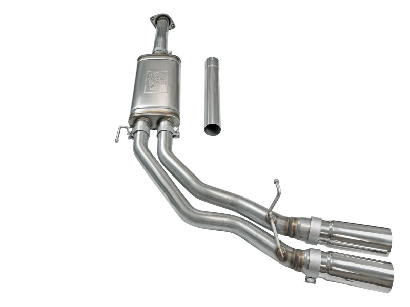 Ford F-150 Performance Exhaust - Dual Center Exit - aFe - Rebel Series - Polished - `15-`16