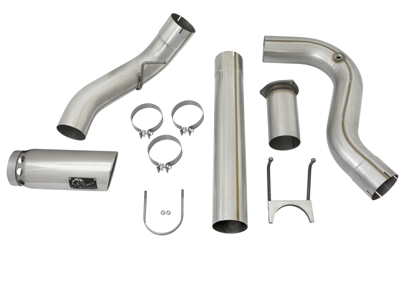 Ford Diesel Trucks Performance Exhaust - aFe - DPF Back, Large Bore-HD 5 IN 409 Stainless Steel - Polished - `17-`25