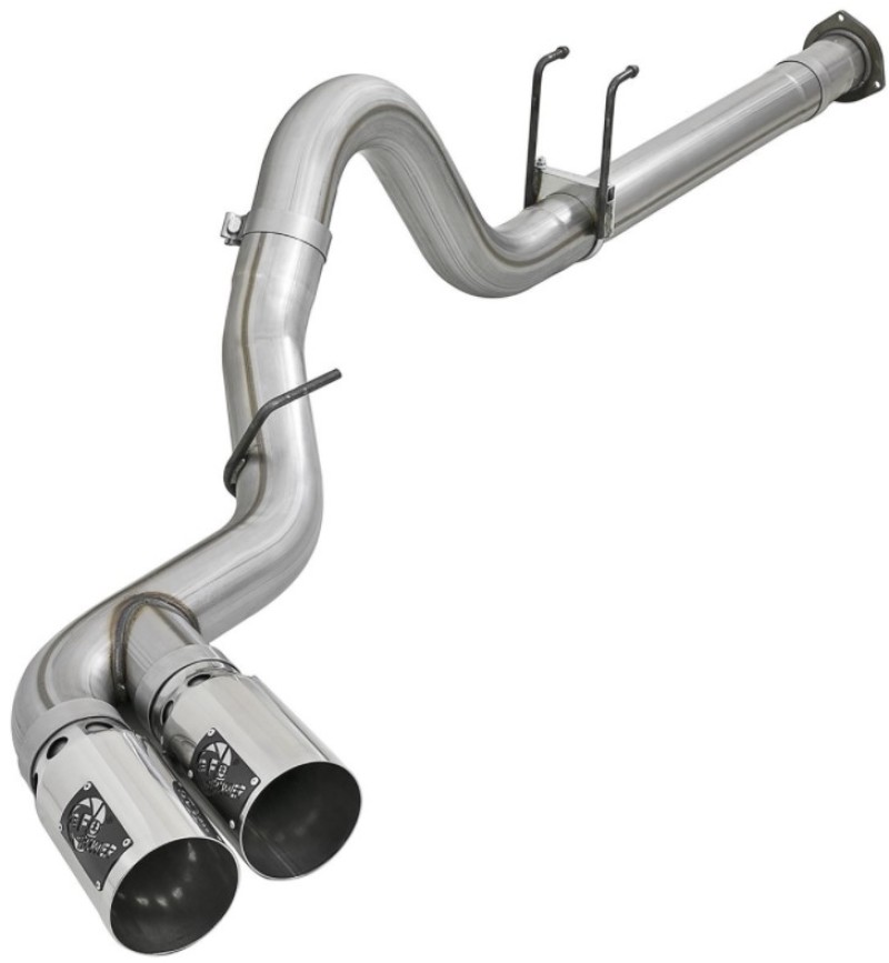 Ford F350 Performance Exhaust - aFe - Rebel XD Series 4 IN 409 Stainless Steel DPF-Back w/Dual Polished Tips - Polished - `11-`14