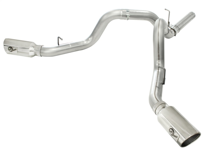 Chevrolet Silverado Performance Exhaust - aFe - MachForce XP DPF-Back, 4 inch, 409 Stainless Steel - Polished - `11-`16