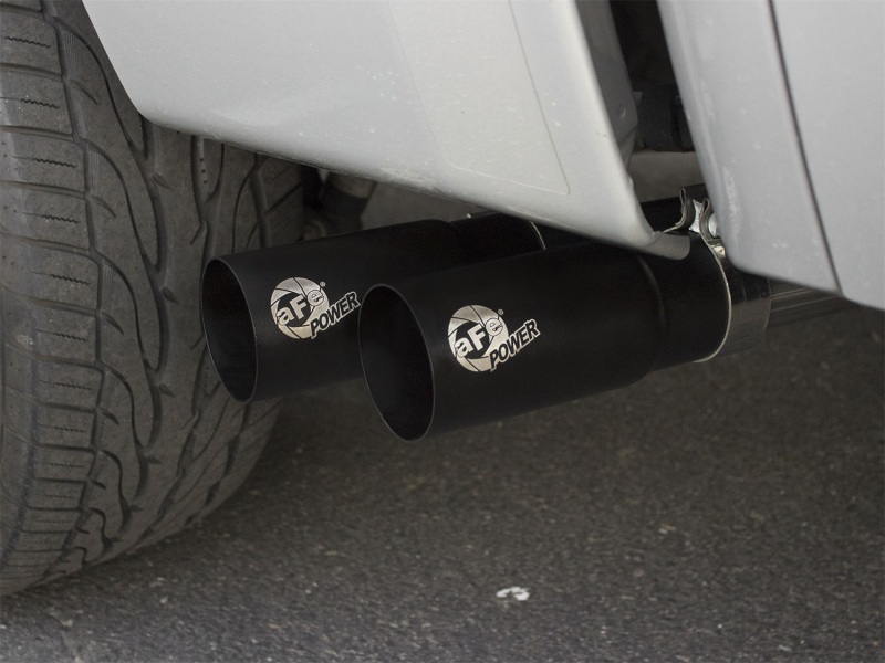 Chevrolet Silverado 1500 Performance Exhaust - aFe - Rebel Series Dual Center Exit Cat Back - Black - `09-`18