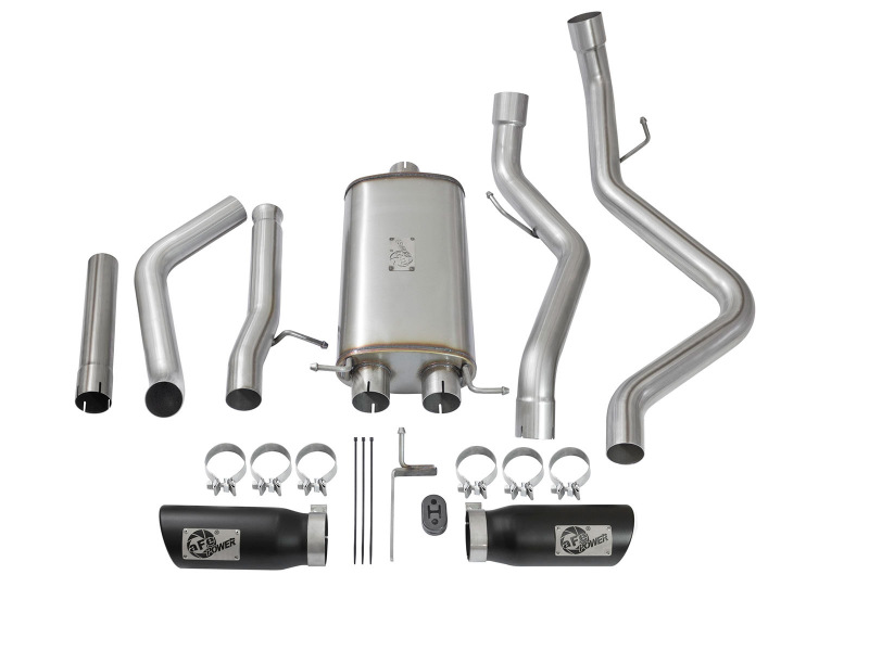 GMC Sierra Performance Exhaust - aFe - MACH Force-Xp 3 IN 409 Stainless Steel Cat-Back - Black - `09-`16