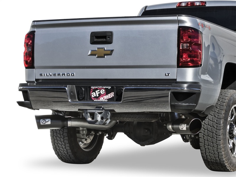 Chevrolet Silverado 3500HD Performance Exhaust - aFe - Large Bore-HD DPF-Back - Black - `16-`17