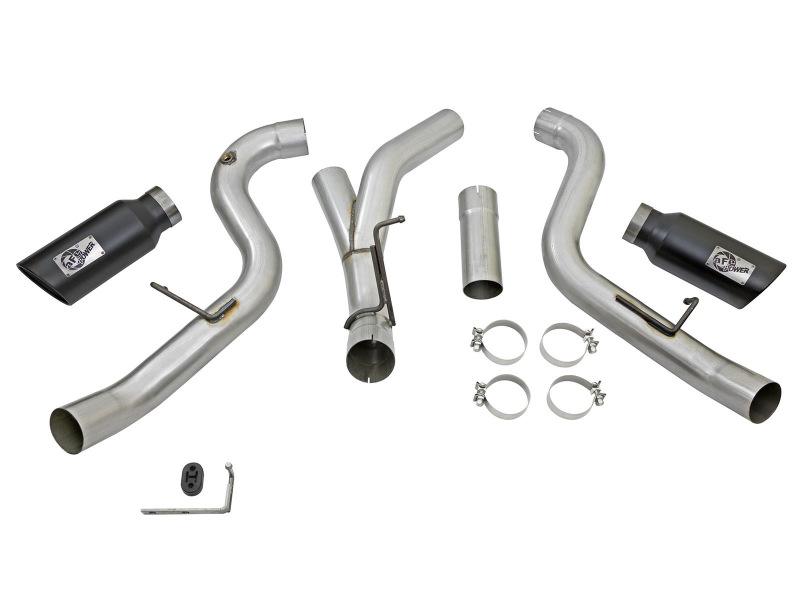 GMC Sierra 2500HD Performance Exhaust - aFe - Large Bore-HD DPF-Back - Black - `16-`17