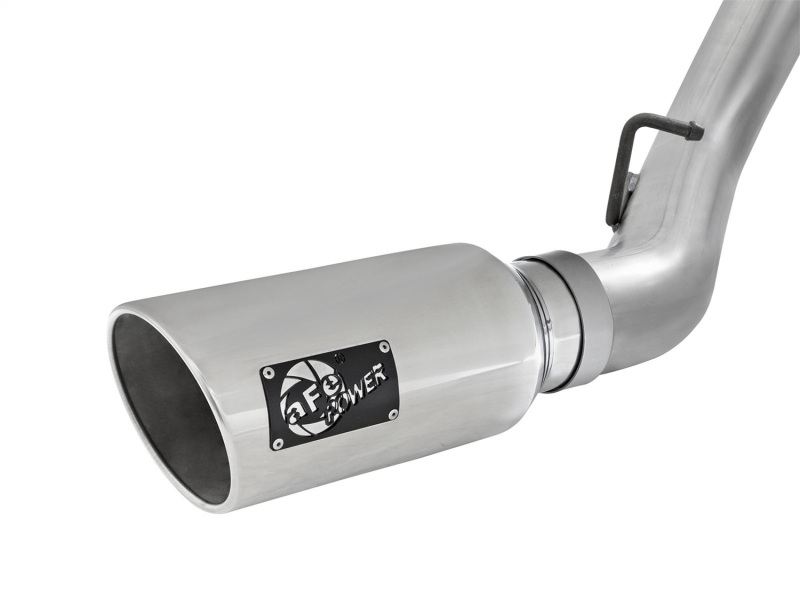 GMC Truck Performance Exhaust - aFe - Large Bore HD 4in Dual DPF-Back, Single To Dual Conversion - Polished - `16-`17