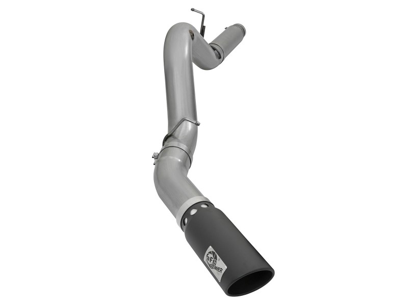 Chevrolet Silverado Performance Exhaust - aFe - DPF Back - Large Bore-HD 5in Exhausts - Black - `16-`17