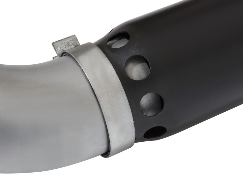 Chevrolet Silverado Performance Exhaust - aFe - DPF Back - Large Bore-HD 5in Exhausts - Black - `16-`17