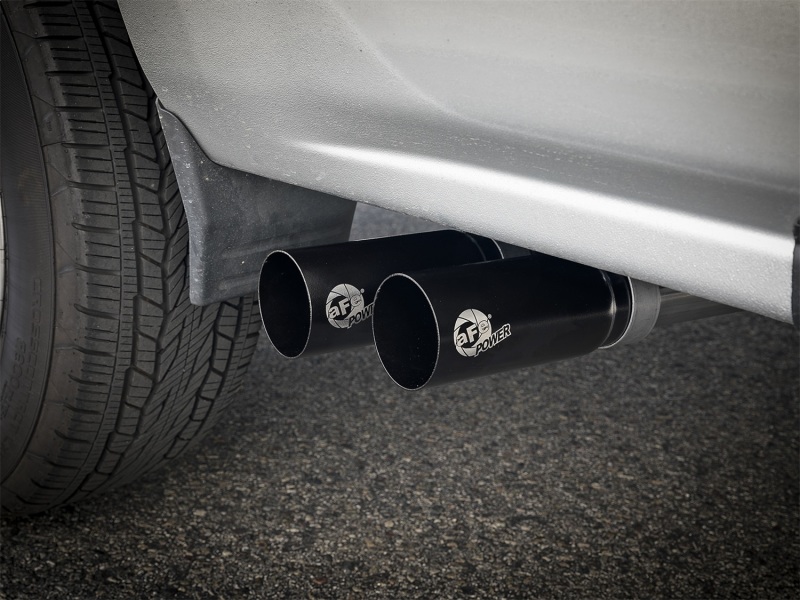 Chevrolet Silverado 1500 Performance Exhaust - aFe - Rebel Series Cat Back with Black Tips - Black - `09-`18