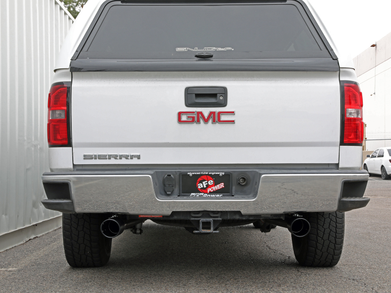 GMC Truck Performance Exhaust - Rear - aFe - Apollo GT Series Cat-Back, Dual Rear Exit - Black - `09-`18